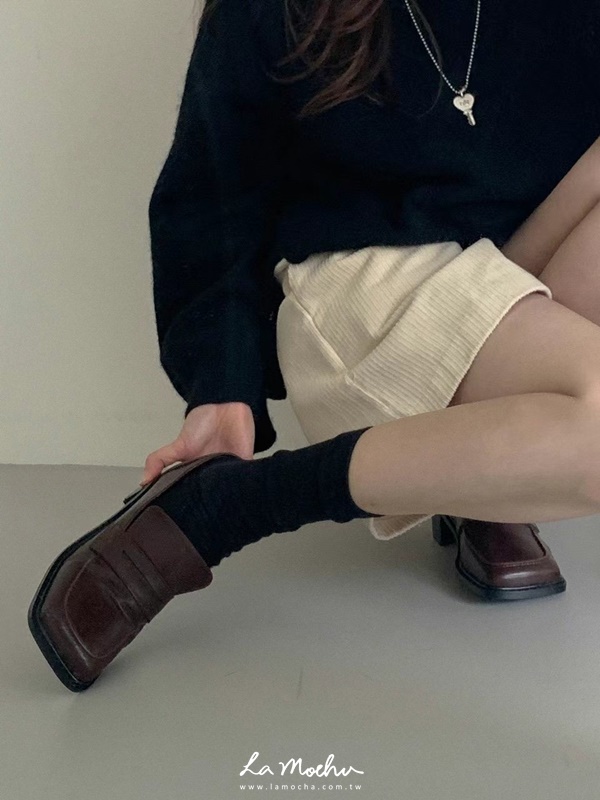 方頭氣質感樂福鞋(4公分/偏小半號)